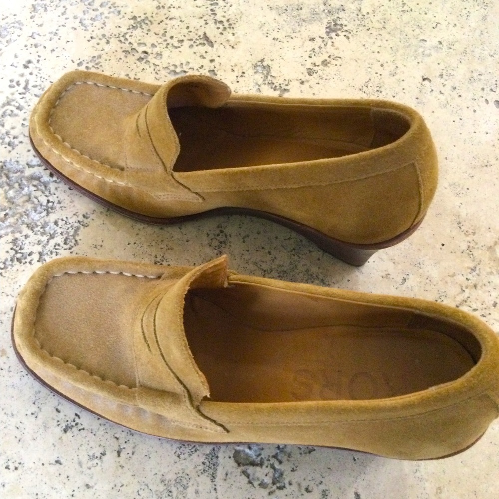 Kors By Michael Kors. Stacked Wood Wedge Shoe. Suede With All Leather Soul. View 3